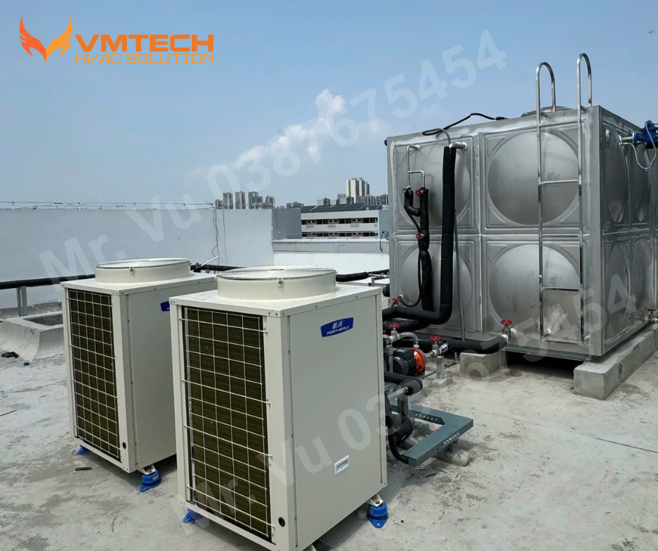 HÌNH 1: HỆ THỐNG BƠM NHIỆT NƯỚC NÓNG CỦA VMTECH
