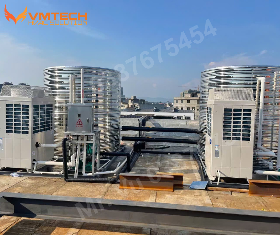 HÌNH 1: HỆ THỐNG BƠM NHIỆT NƯỚC NÓNG CỦA VMTECH